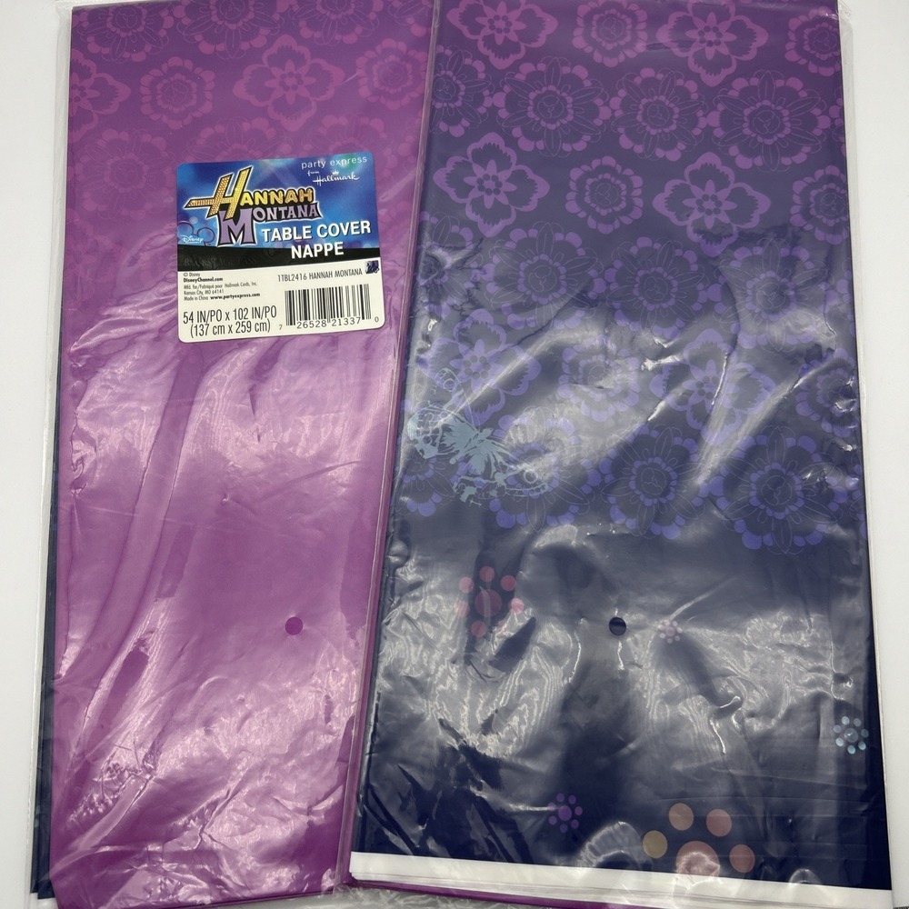 Hallmark Party Express Hannah Montana Plastic Tablecloth 54" X 102" Unopened (2)